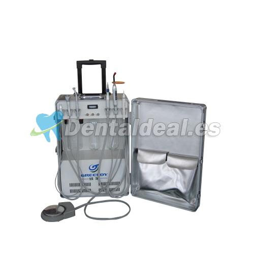 Greeloy® Unidad Dental Portátil GU-P206 Built-in Escalador y Lámparas de Polimerización