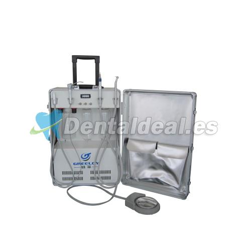 Greeloy® Dental Portable Turbina Unit Con Air Compressor Suction GU-P204
