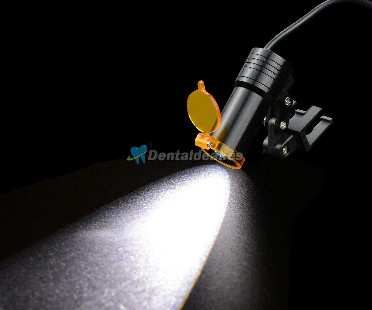 Dental 5W LED Tipo de Clip de Faro con Filtro + Clip de Cinturón para Gafas Negro