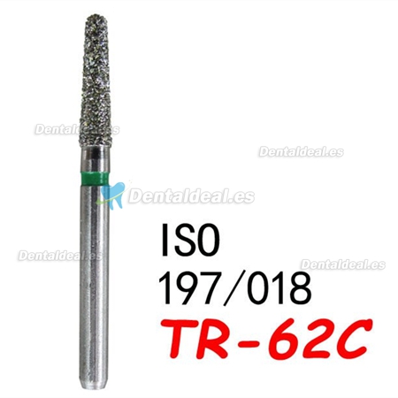 100PCS Fresas de diamante odontologia para perforación 1.6mm FG TR-62C