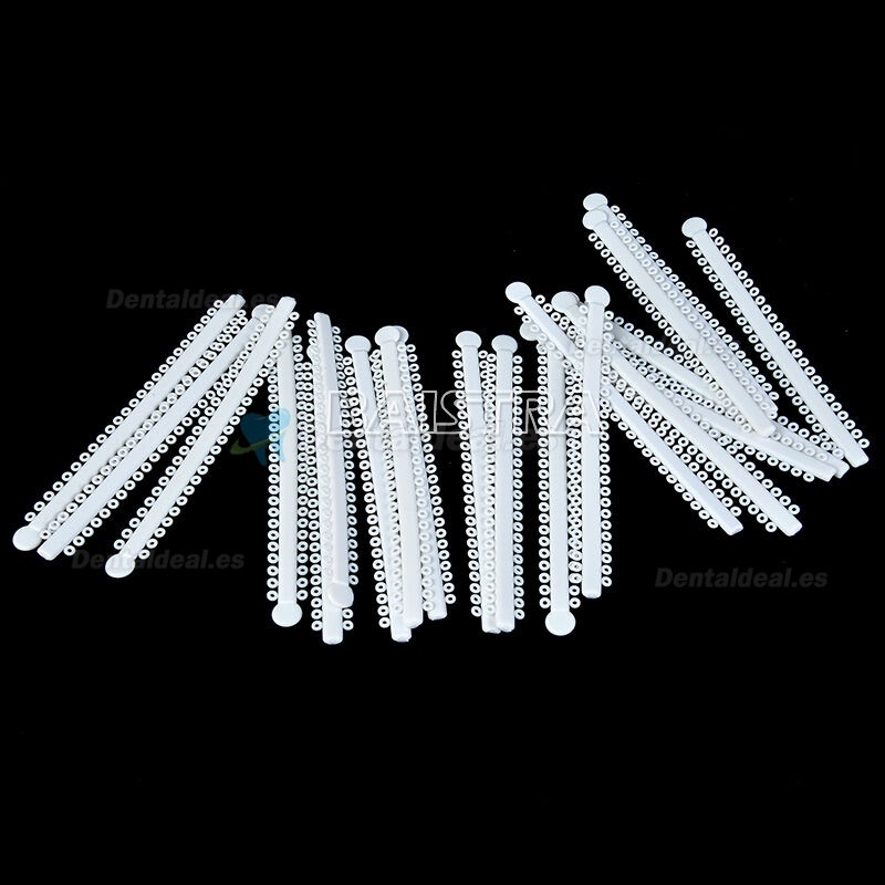 5 paquete de ligadura elástica ortodóntica dental color blanco (5*1040pcs)
