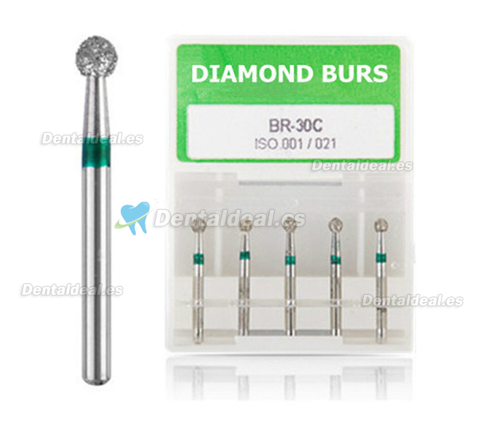 100PCS Fresas de diamante odontologia para perforación 1.6mm FG BR-31C