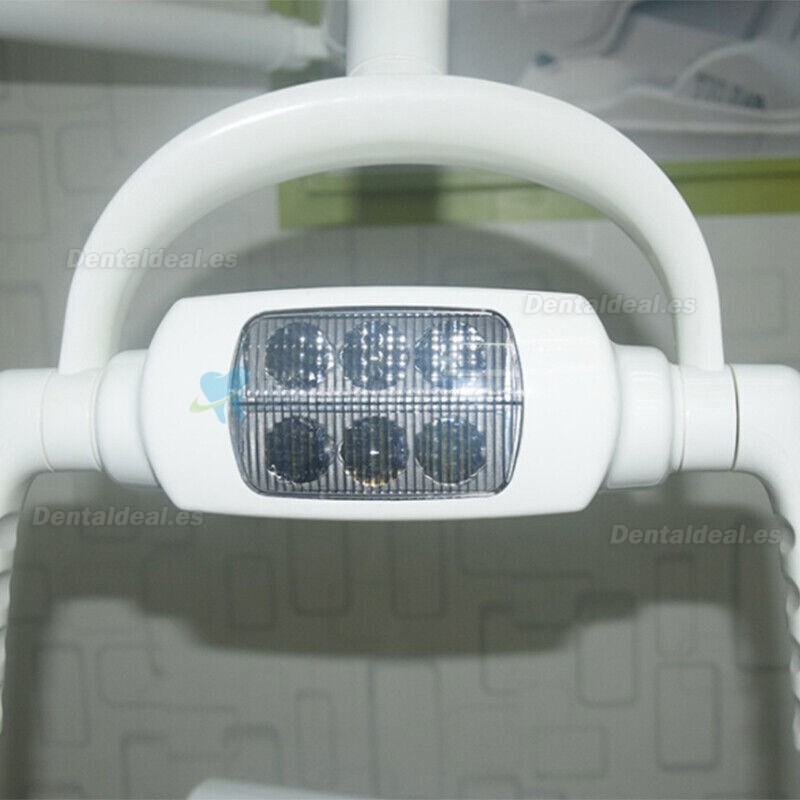 Lámpara cialitica odontológica de techo lámpara de examen operatorio LED oral sin sombras 6 LED con brazo