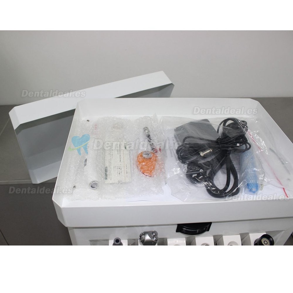 GREELOY GU-P209 Unidad de Parto dental Carro Móvil Compresor de Aire Autónomo + Escalador + Lámpara de Fotocurado LED