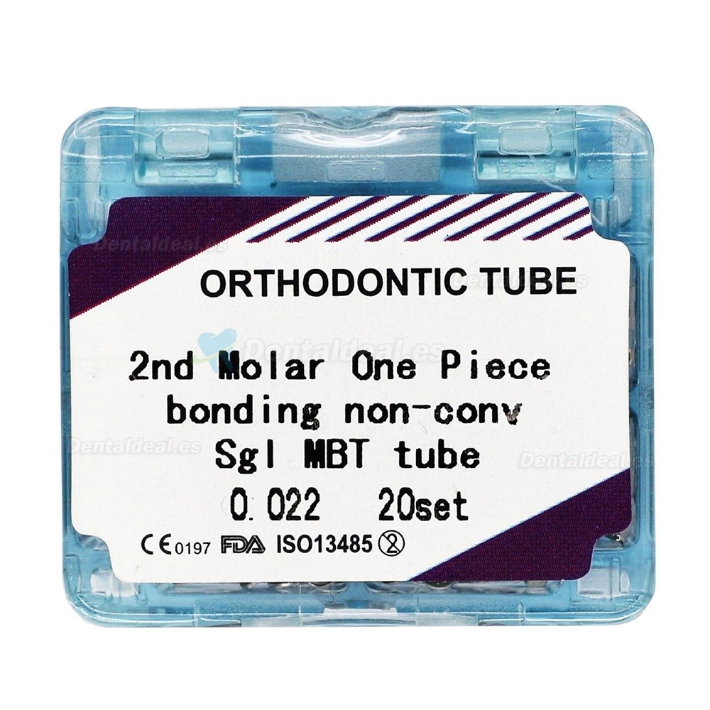 20 sets ortodoncia Monoblock Tubos bucales primera 2º Molar Roth MBT 0,022