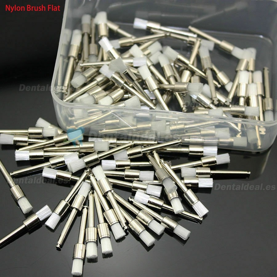1000 Piezas de nailon dental / goma / cerdas para pulir cepillo pulidor profilaxis copa profilaxis