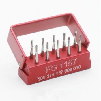 10Pcs Dental Tungsten Carbide Acero Fresas Para Alta Velocidad Pieza de Mano FG1157
