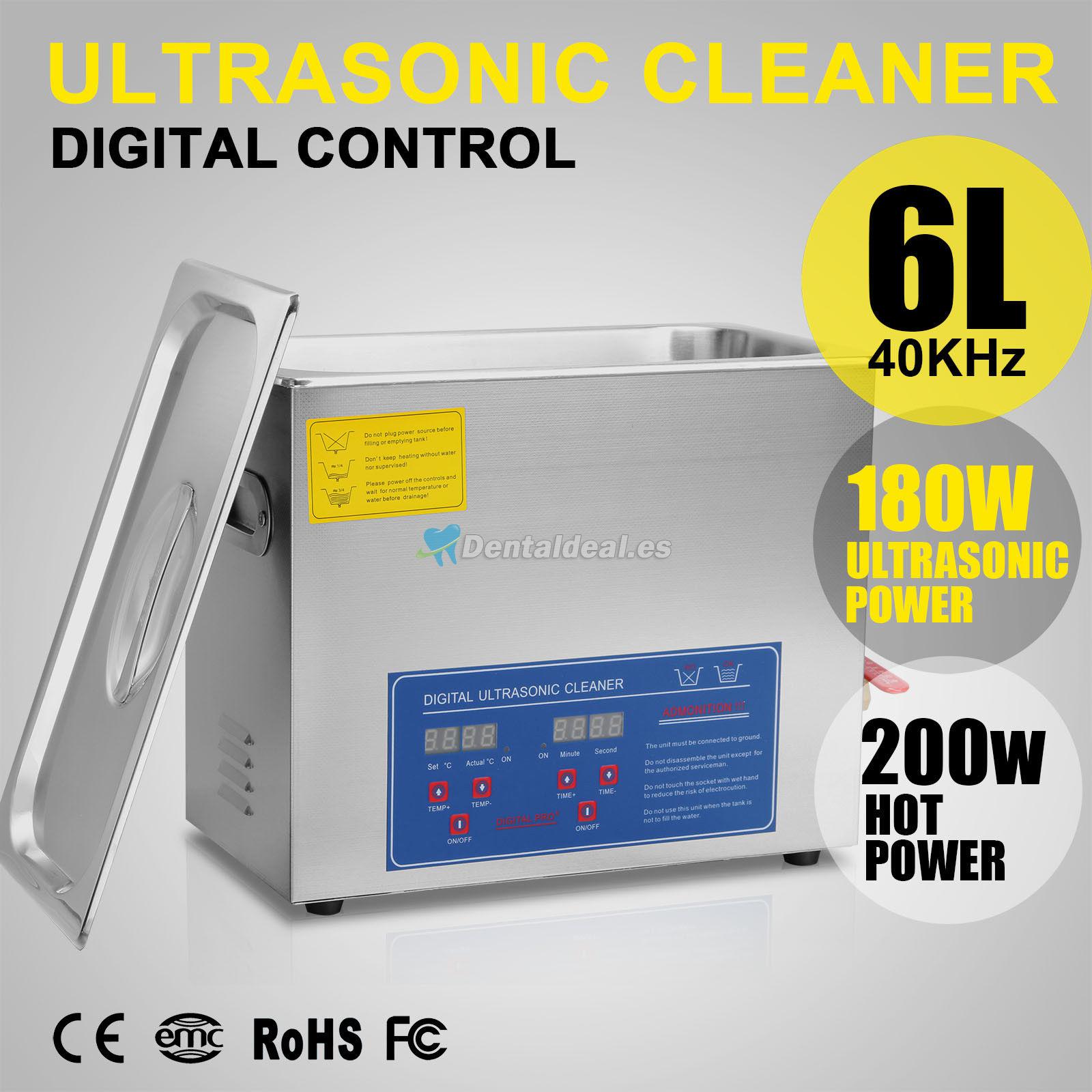 6L Máquina Limpiadora Ultrasónica de Acero Inoxidable JPS-30A