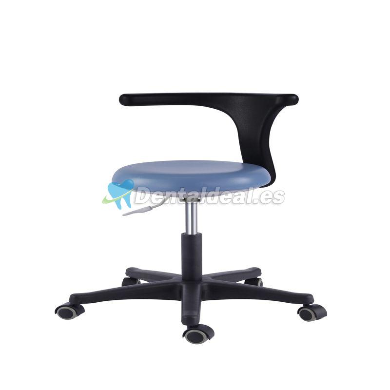 Taburetes de Asistente de Oficina Médica Dental Inteligente ajustable móvil silla de la PU azul QY-G