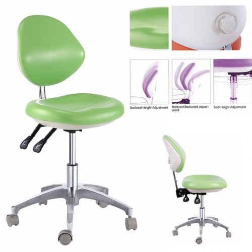 Silla de dentista dental médica de cuero de PU Silla móvil QY600D de taburete de médico