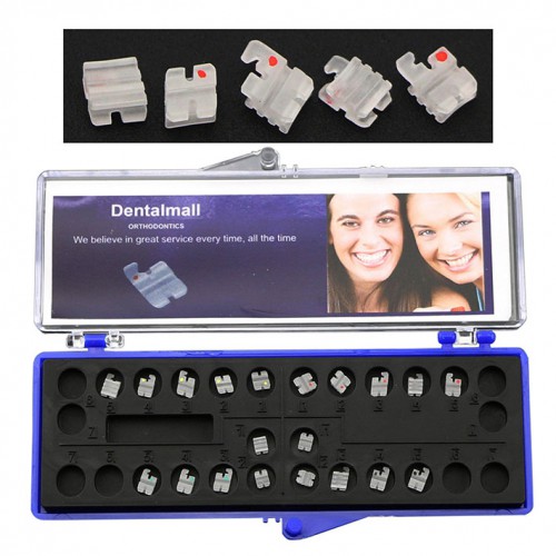 Dental Ortodoncia Brackets de cerámica Tirantes Roth 022 345 Ganchos