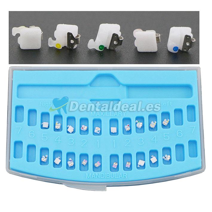 Hubit Corea Dental Ortodoncia autoligado Brackets de cerámica Roth 022 345 ganchos