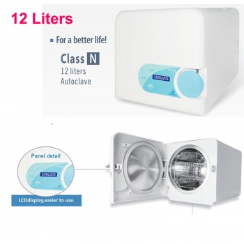 HISHINE® 12L Autoclave Sterilizer Esterilización Vapor de Vacío Clase N