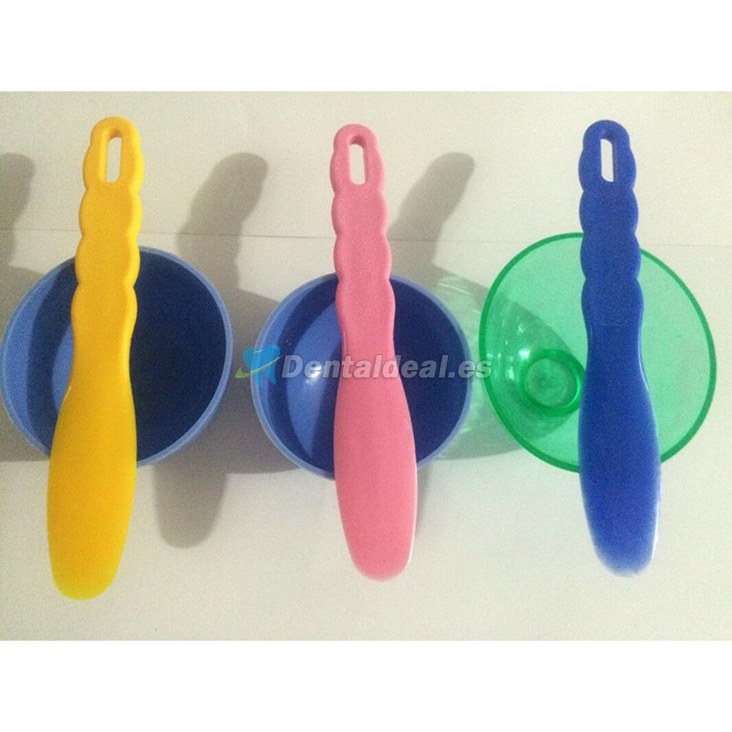 3Pcs cuencos flexibles de goma de alginato + espátulas para mezclar colores