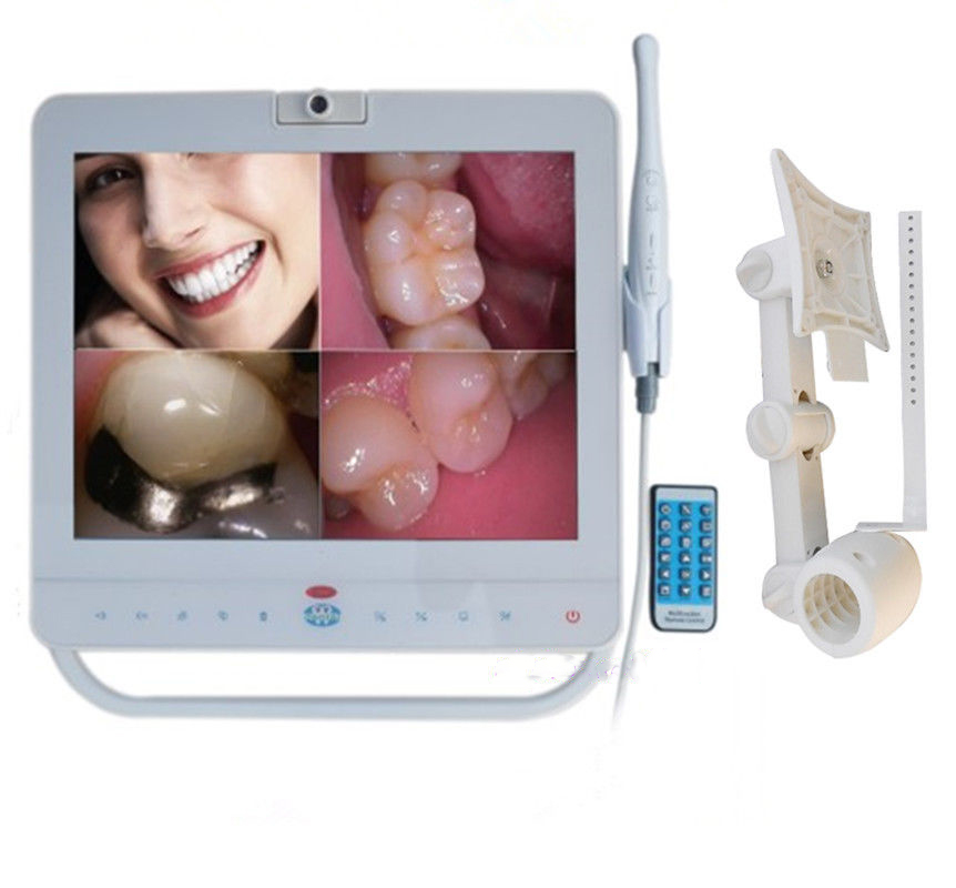 Monitor Dental con Cable de 15 Pulgadas Sistema de Cámara Intraoral VGA+VIDEO Puerto con Soporte LCD MD1500