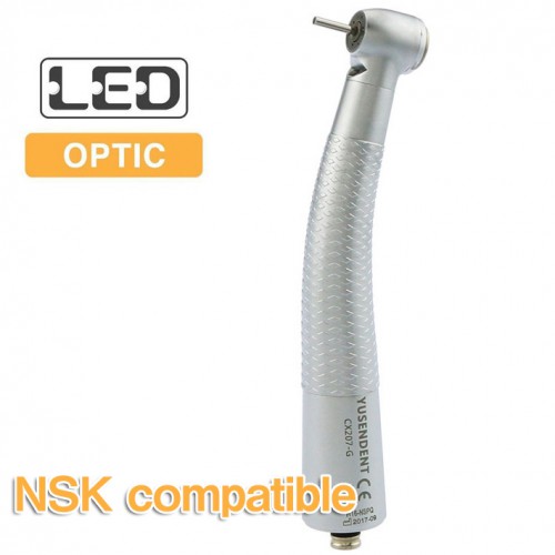 YUSENDENT® CX207-GN-P Pieza de mano de turbina dental compatible NSK (sin acoplamiento rápido)