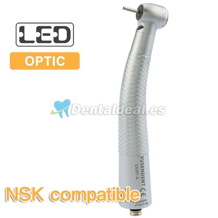 YUSENDENT® CX207-GN-P Pieza de mano de turbina dental compatible NSK (sin acoplamiento rápido)