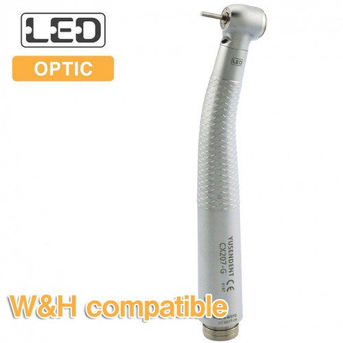 YUSENDENT® CX207-GW-TP Dental Led Pieza de Mano Turbina Compatible W&H (Sin Acoplamiento Rápid)