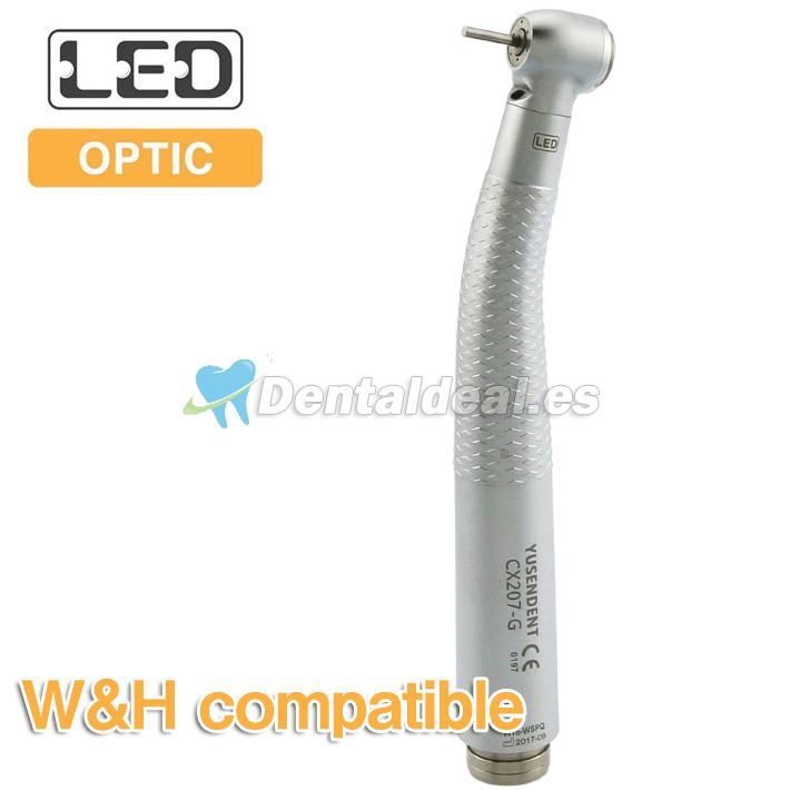 YUSENDENT® CX207-GW-TP Dental Led Pieza de Mano Turbina Compatible W&H (Sin Acoplamiento Rápid)