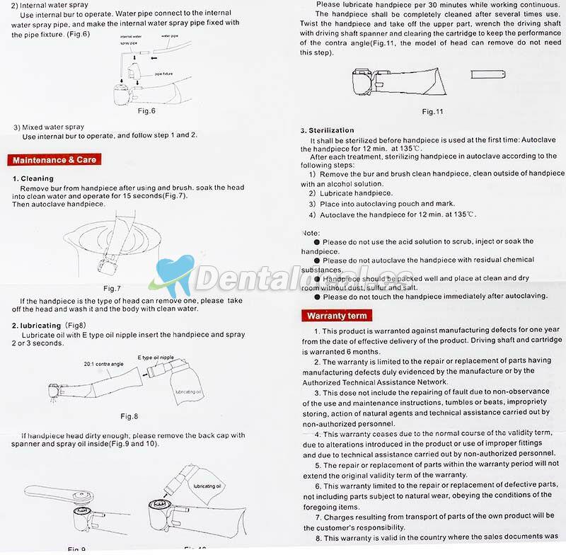 Tealth 3203CH Desmontable Contraángulo Quirúrgico 20:1 reductor para implantes