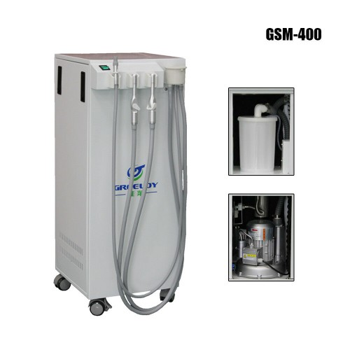 Greeloy Unidad de succión dental móvil Bomba de vacío 400L/min con fuerte succión GSM-400