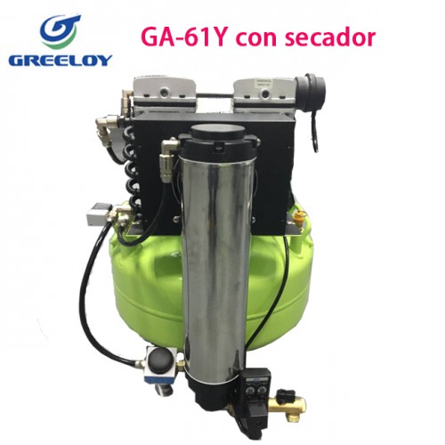 Greeloy® 600W Compresor de aire dental sin aceite con secador GA-61Y