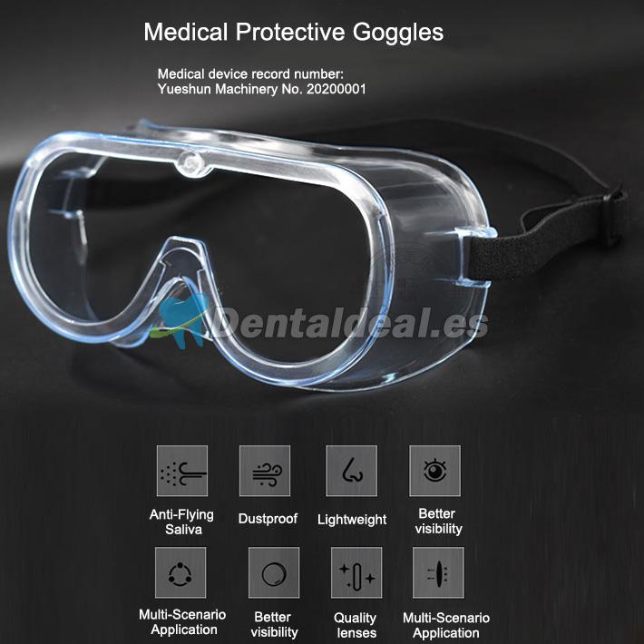 5Pcs Gafas Protectoras Médicas Protección contra Salpicaduras con Lentes Transparentes Antiniebla que Bloquean Saliva y Polvo