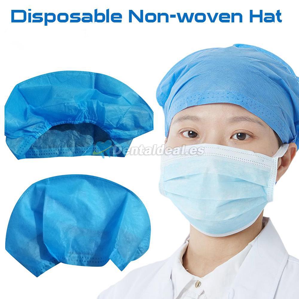 40Pcs Gorra de Cabello Desechable Gorro Antipolvo No Tejido Gorro Antipolvo Médico Set Azul No Tejido Gorro Antipolvo