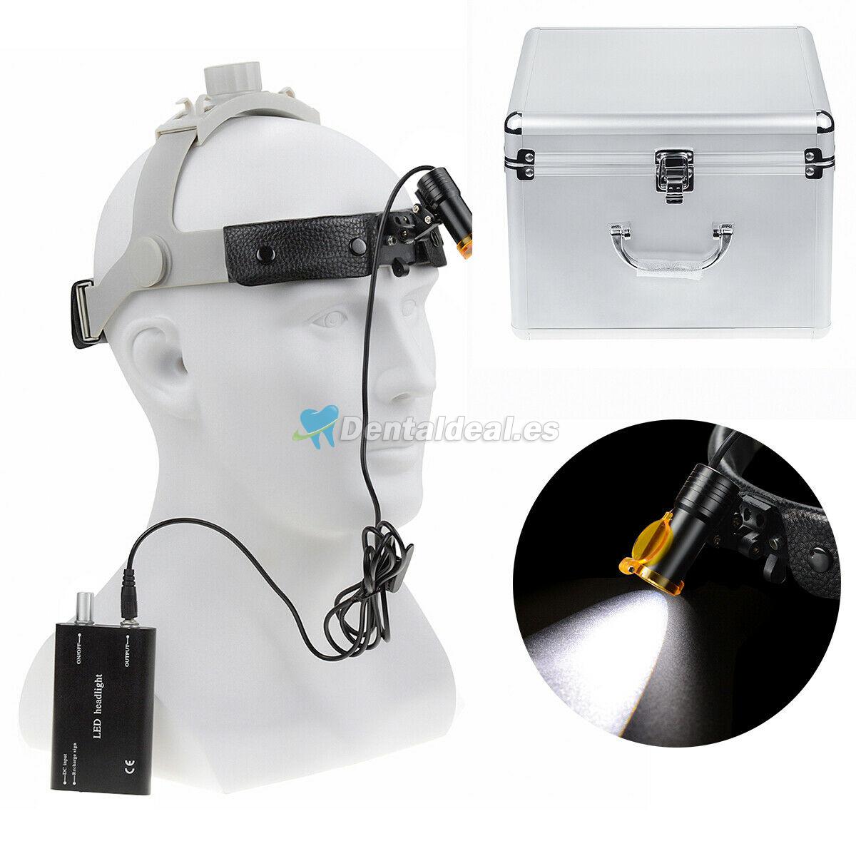 Dental 5W LED faro con filtro diadema faro + caja de aluminio