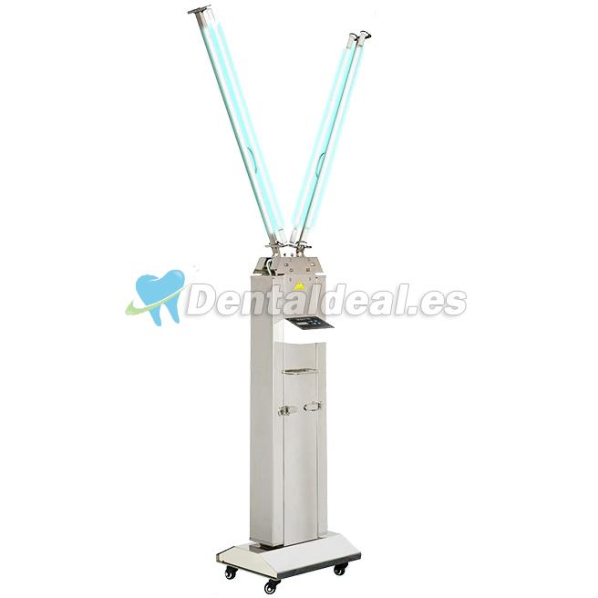 FY 120W-220W Lámpara portátil de desinfección UV + ozono Trolley de acero inoxidable