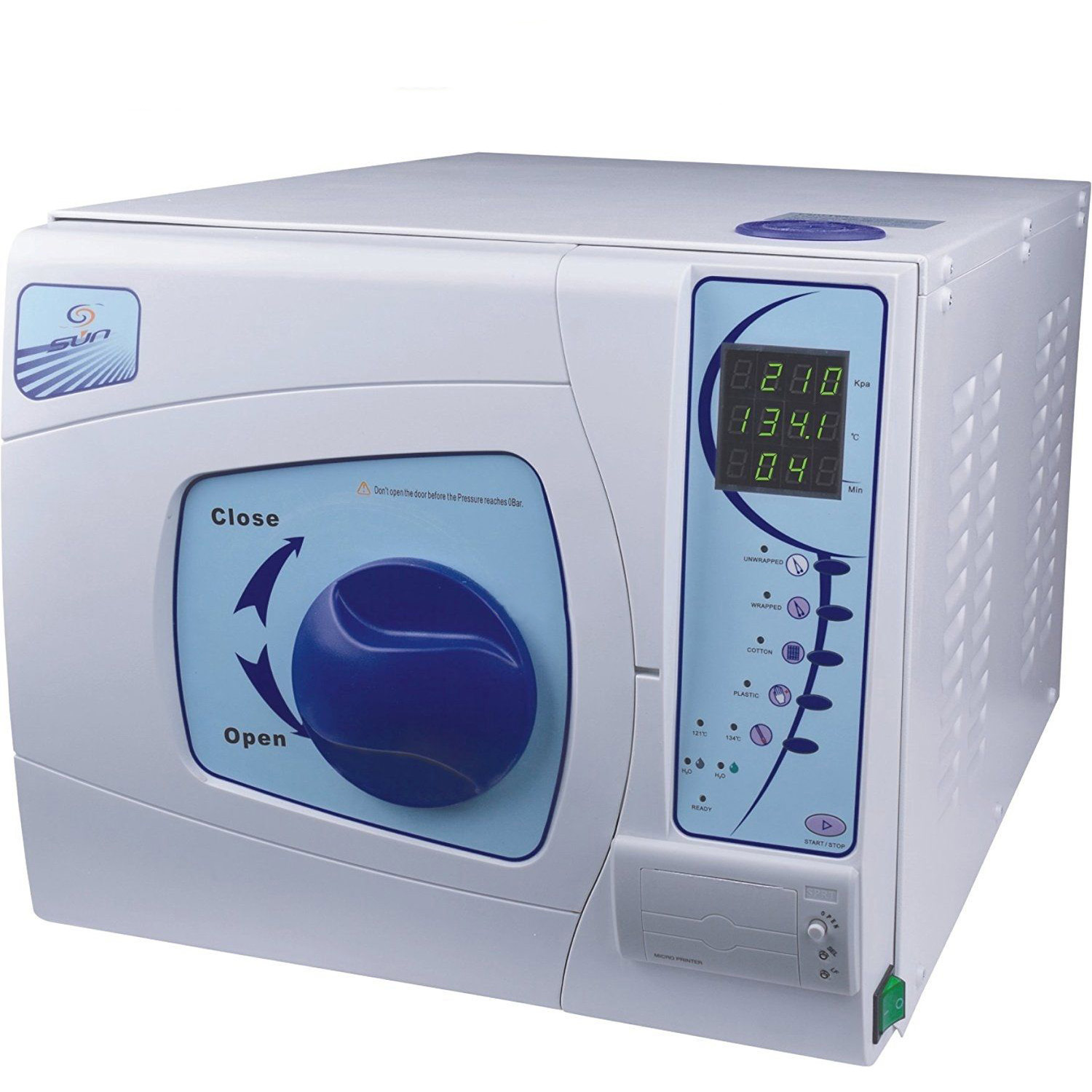 Sun® 18L Autoclave Esterilizador Dental Médico Vapor de vacío con Impresora