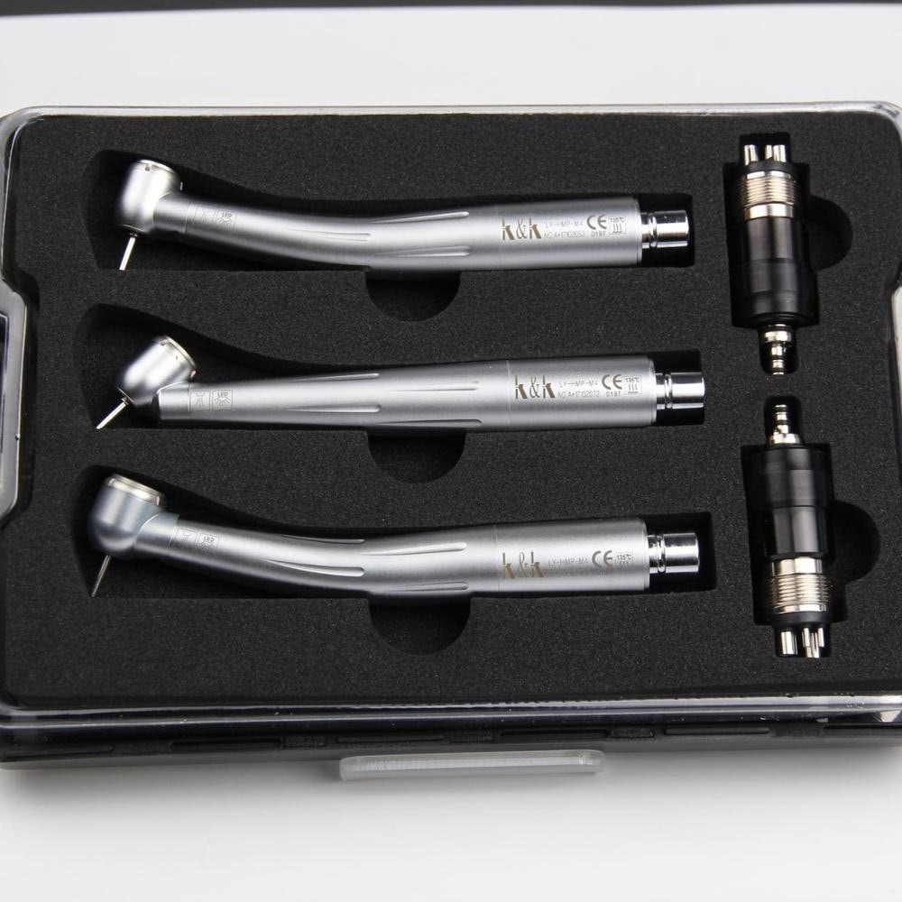 LY-H601 Kit de Pieza de Mano Dental de Alta Velocidad con Pulsador 3 Spray de Agua con Acoplador Rápido