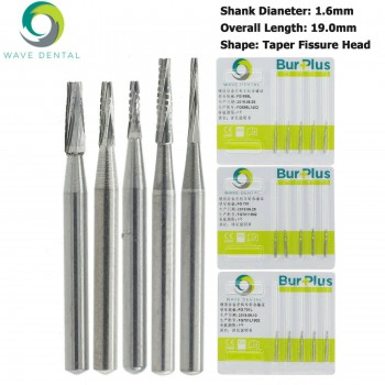 5 Paquetes / 25 piezas Wave Dental carburo de tungsteno fresa cónica fisura cabeza larga FG 699701 701L