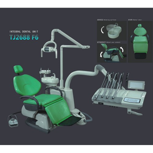 TJ2688F6 Dental Treatment Unit Computer Controlled Integral Dental Chair Unit Synthetic Leather