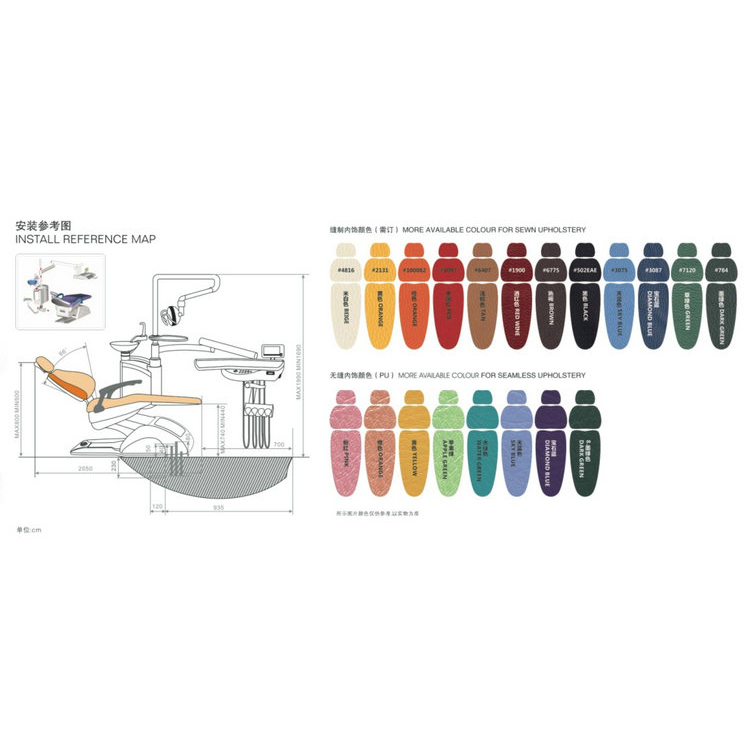 TJ2688 E5 Unidad de Tratamiento de Dillón Dental Duradero Clásico para Clínica Dental