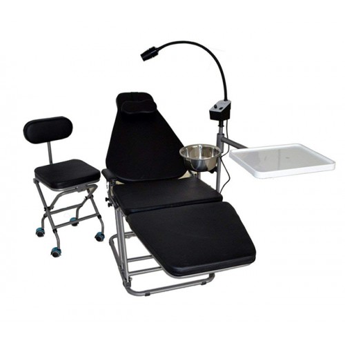 Dynamic DU32L Sillón dental portátil con lámpara de exploración LED DLG101 + Taburete dental DS08