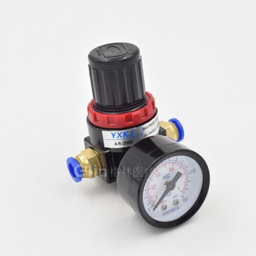 Válvula de reducción del regulador de presión del compresor de aire de 6/8/10/12 mm con 2 conectores