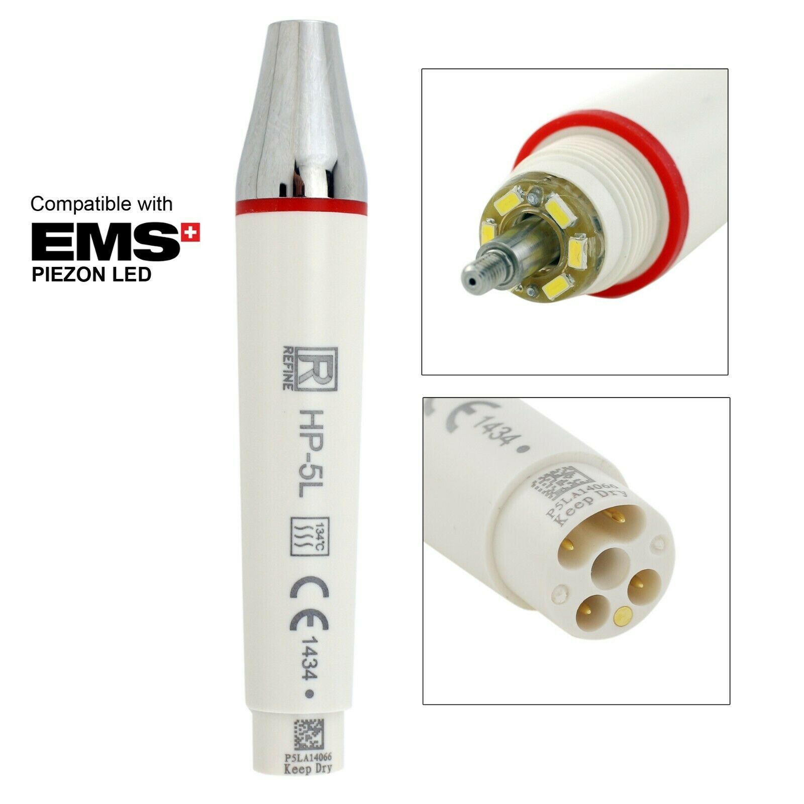Refine dental ultrasónico Pieza de mano LED para EMS Woodpecker HP-5L
