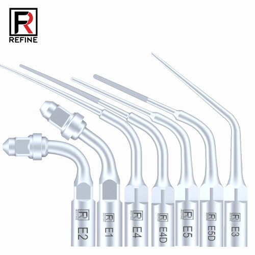 5Pcs Punta ultrasonidos para implantes E1 E2 E3 E4 E4 E6 E7 E8 E9 E10 E11 E14 E15 compatible con REFINE EMS MECTRON WOODPECKER