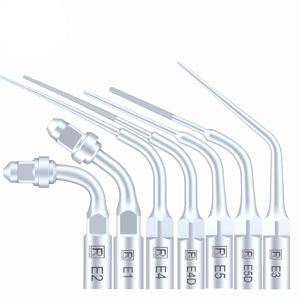 5Pcs Punta ultrasonidos para implantes E1 E2 E3 E4 E4 E6 E7 E8 E9 E10 E11 E14 E15 compatible con REFINE EMS MECTRON WOODPECKER