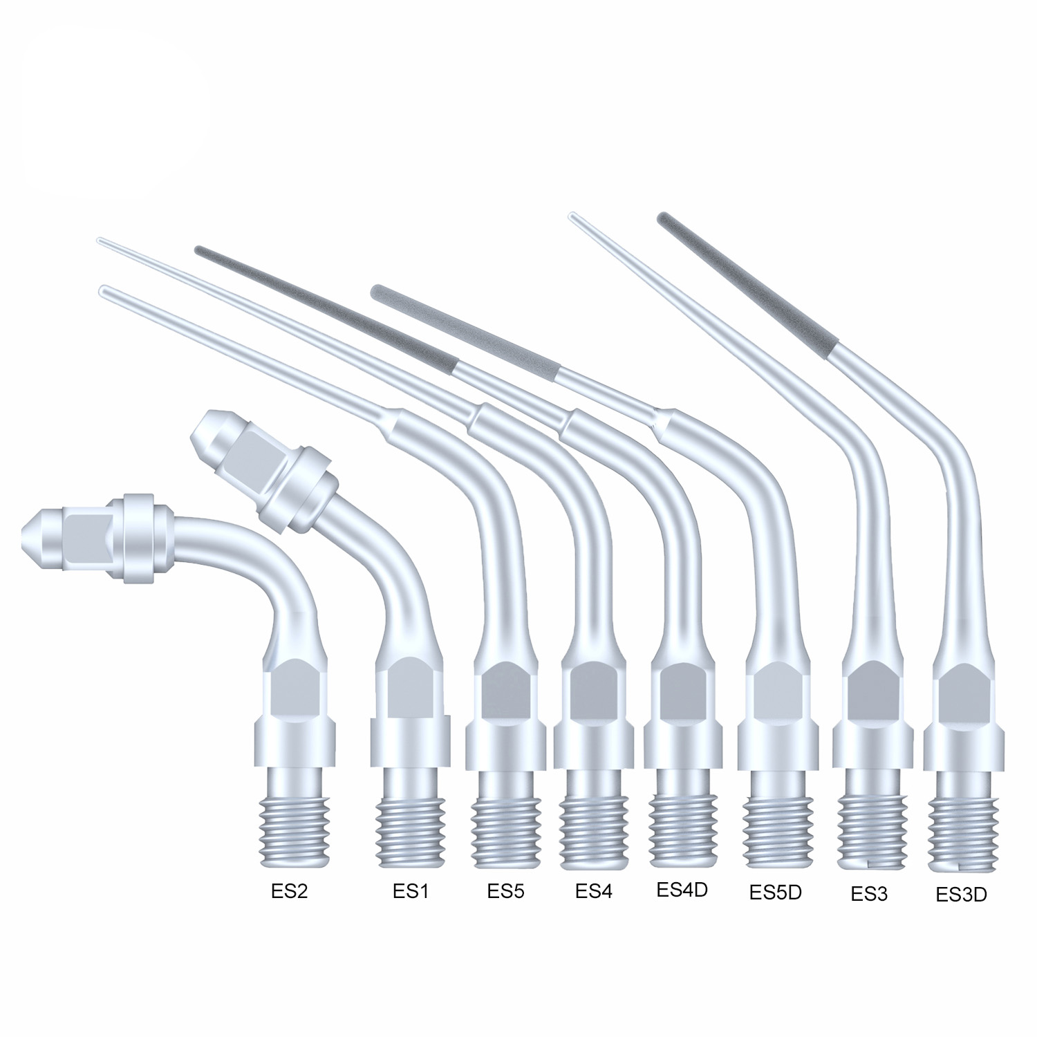 5Pcs Punta ultrasonidos para implantes endodoncia ES3D ES4D ES5D ES10D ES14 ES14D ES15 ES15D compatible con Sirona