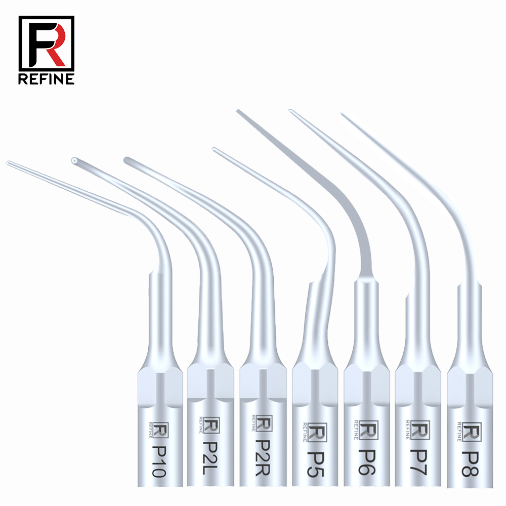 5Pcs Puntas de ultrasonido para periodoncia P2L P2R P2LD P2RD P5 P6 P7 P8 P10 P11 P12 P14L compatible con Refine EMS Woodpecker