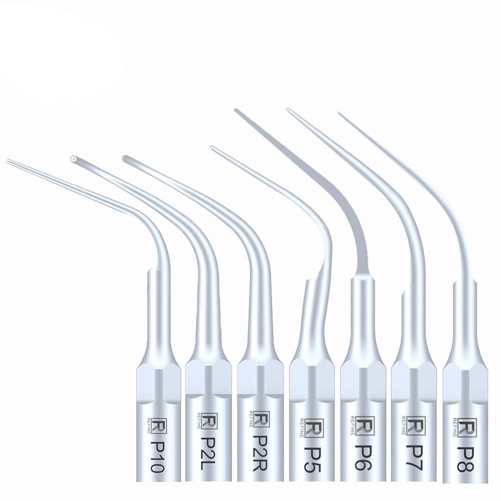 5Pcs Puntas de ultrasonido para periodoncia P2L P2R P2LD P2RD P5 P6 P7 P8 P10 P11 P12 P14L compatible con Refine EMS Woodpecker