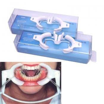 1Pcs Retractor de mejillas dentales con tubo de succión subsaliva abridor de labios intraoral