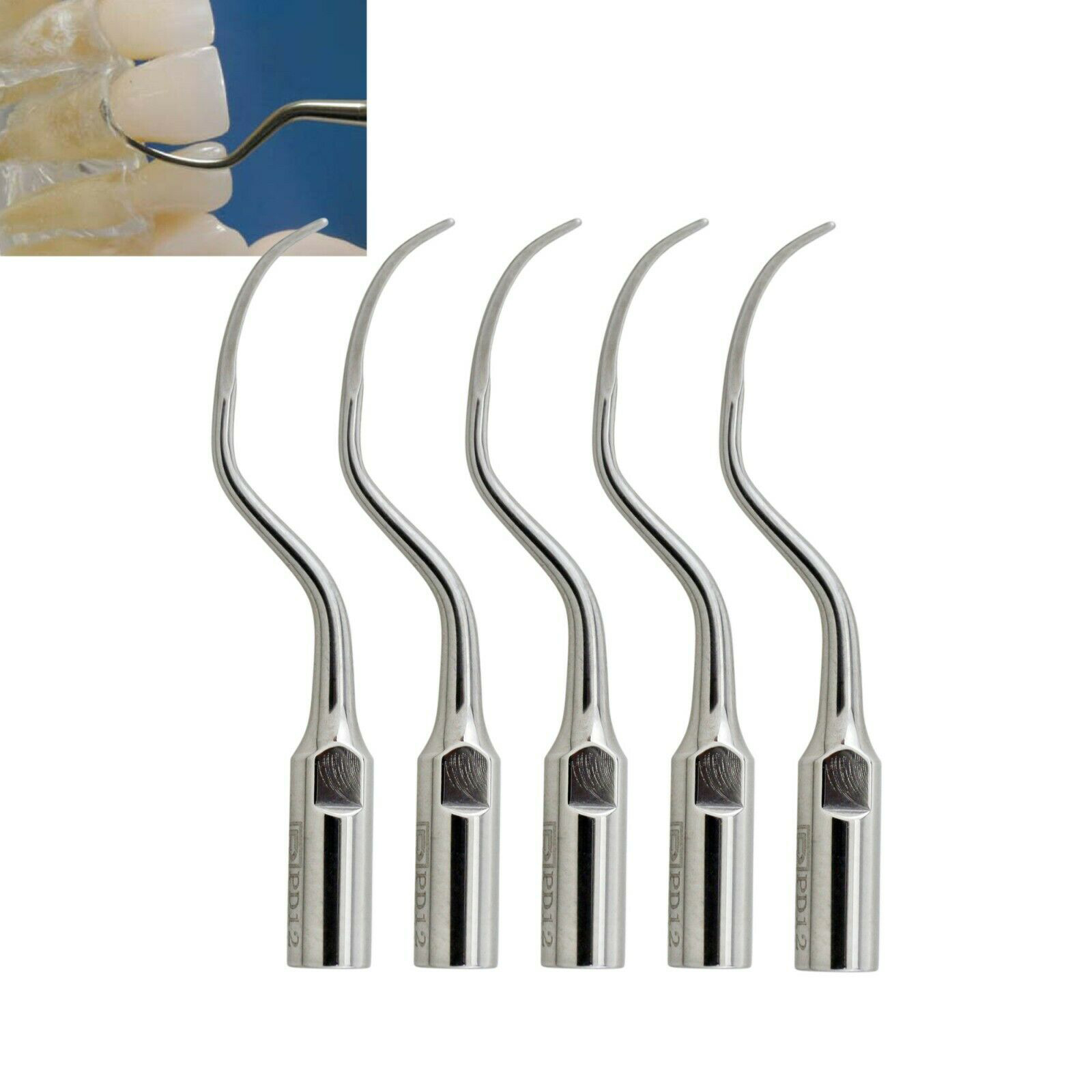 5Pcs PD12 Puntas Ultrasonidos Periodontales Fit Satelec Acteon/ woodpecker DTE Escalador