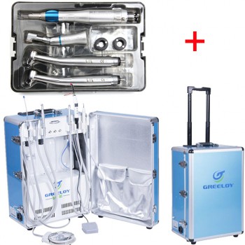 Greeloy® GU-P206 Unidad Dental Portátil met Scaler + Kit de Piezas de Mano