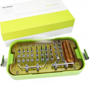 Dentium Kit de herramientas quirúrgicas dentales UXIF SuperLine Kit de instrumentos de cirugía de implantes