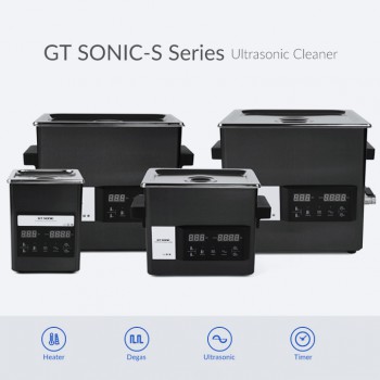 GT SONIC Serie S 2-9L 50-200W Limpiador ultrasónico de panel táctil con limpieza con agua caliente