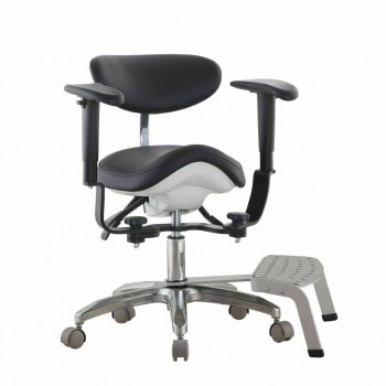 Qiyuan SDS-PB1 Taburete para microscopio dental silla para asistente de operador con base para pies