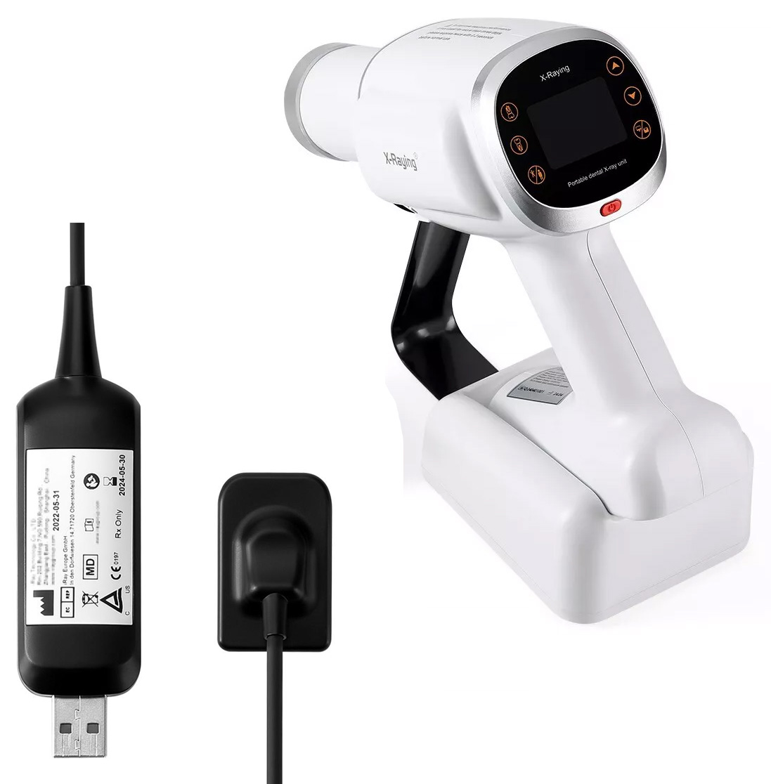Unidad de rayos X dental portátil de alta frecuencia + Kit de sensor RVG de rayos X